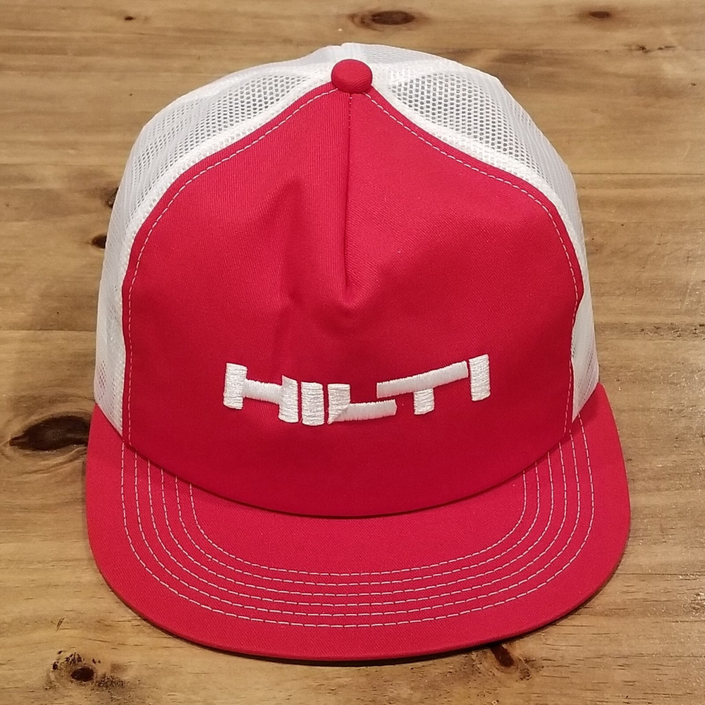 Vintage Hilti Hat Cap Snapback Mesh Trucker 80s Tools Equipment Made USA